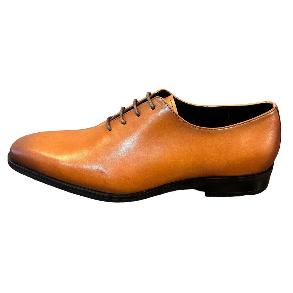 GIFENNSE Men's Dress Shoe Oxford Formal Genuine Leather Brown Size 11